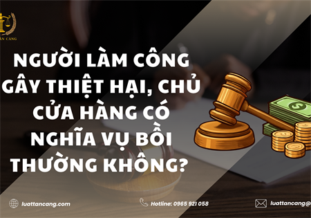 NGƯỜI LÀM CÔNG GÂY THIỆT HẠI, CHỦ CỬA HÀNG CÓ NGHĨA VỤ BỒI THƯỜNG KHÔNG? 